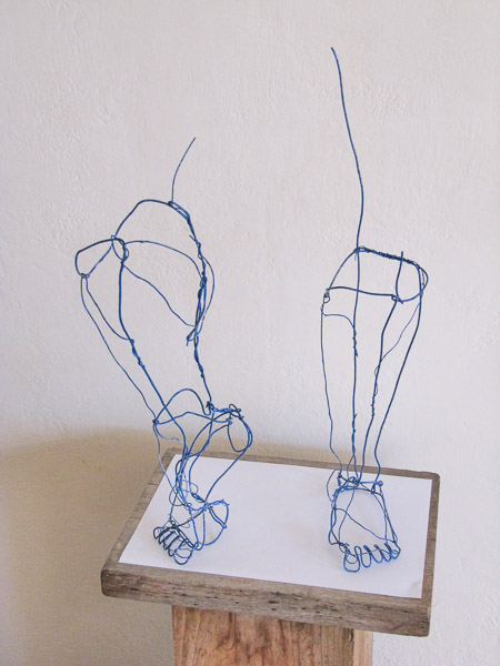 Danseres - ijzerdraad en acrylverf