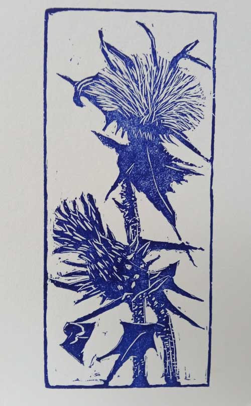 Handgedrukt kaartje van Bert Hoekstra