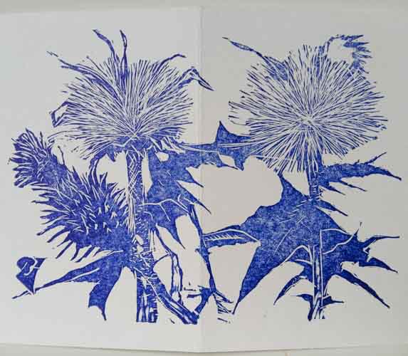 Handgedrukt kaartje van Bert Hoekstra