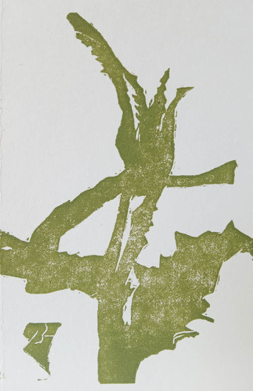 Handgedrukt kaartje van Bert Hoekstra