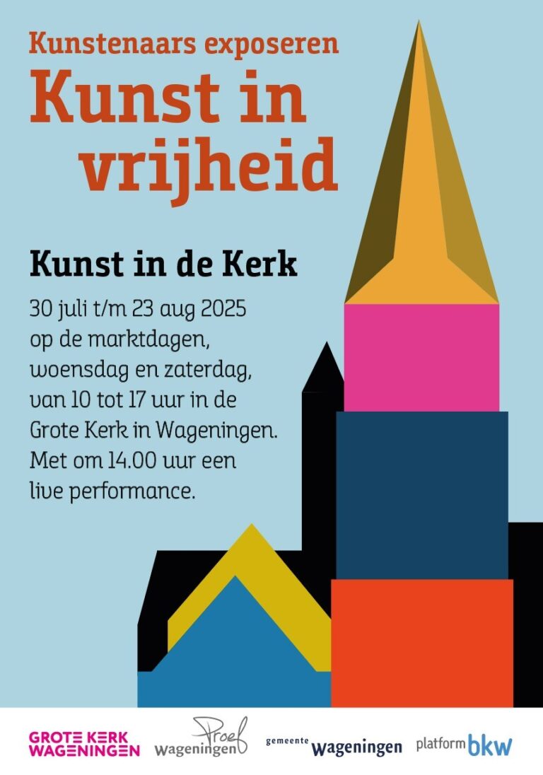 Flyer van Kunst in de Kerk Wageningen 2025