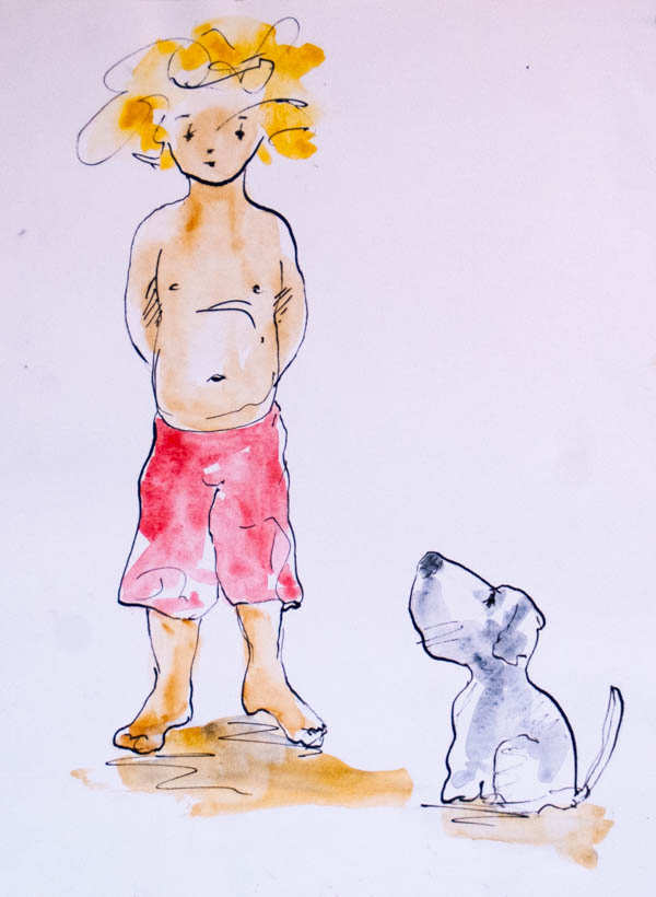 Illustratie uit Het Grote Avontuur van Maudje en Bubbels - De Sneeuwman