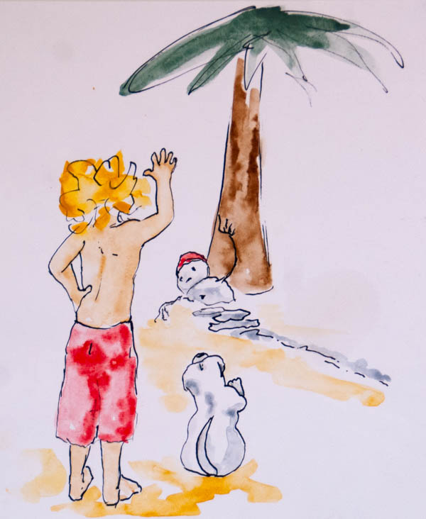 Illustratie uit Het Grote Avontuur van Maudje en Bubbels - De Sneeuwman