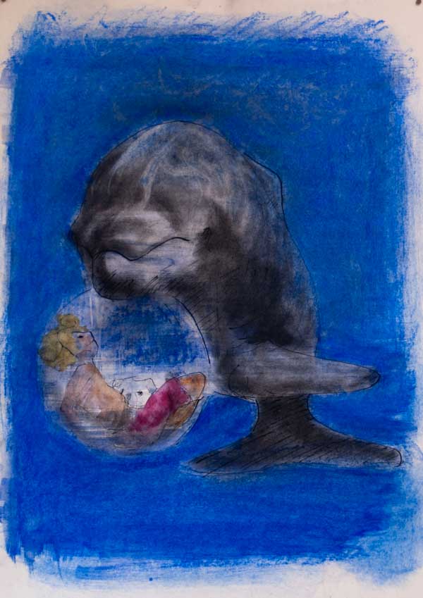 Illustraties uit Maudje en Bubbels vliegen naar de Maan