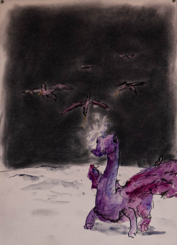 Illustraties uit Maudje en Bubbels vliegen naar de Maan