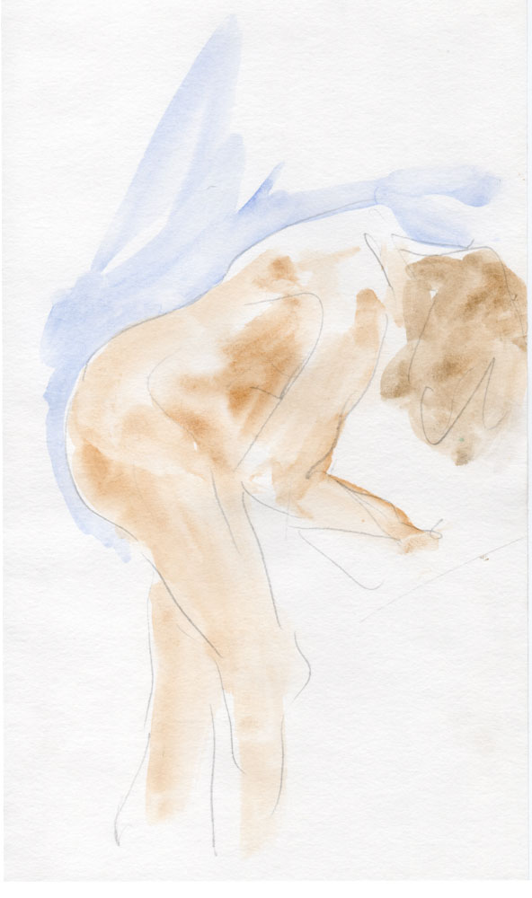 Sasja - potlood en aquarel